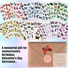 Butterfly Stickers(635 Pcs, 48 Sheets), Flower Stickers for Scrapbooking, Journa