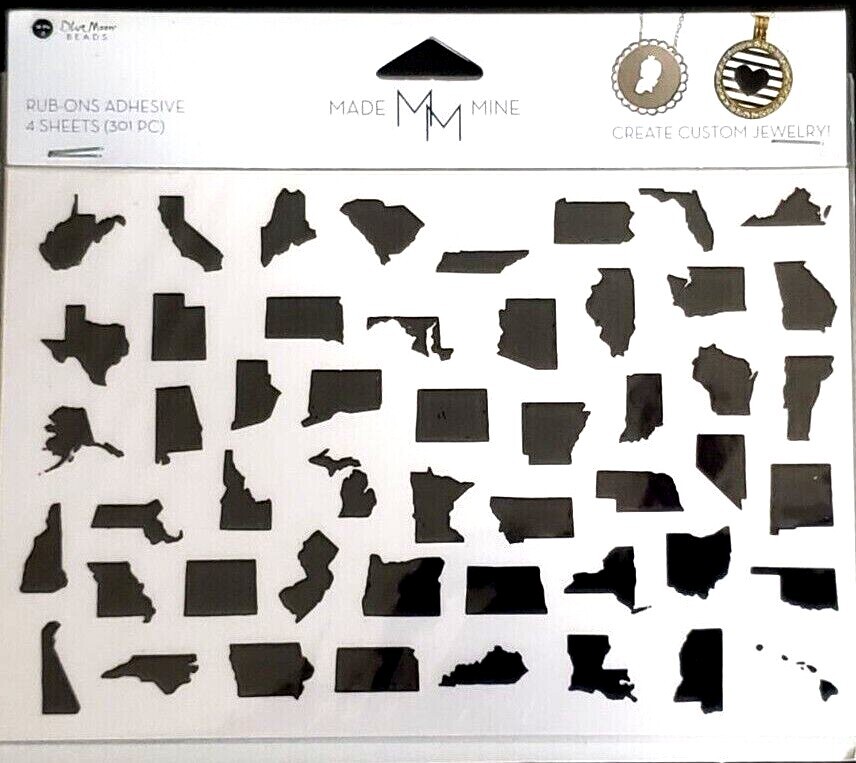 MADE MINE Self-Adhesive Rub-Ons – BLACK & WHITE ICONS – 301 pcs