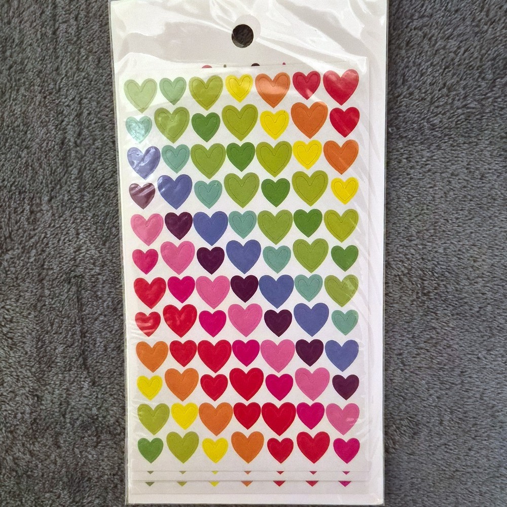 Pack of Colorful «Color Seal» Heart-Shaped Stickers