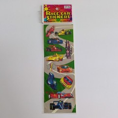 vintage Bright Colors Race Car Nascar Formula 1 One sticker sheet