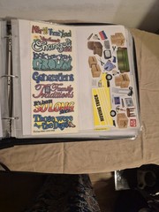 Crop instyle psb 3 ring binder W/ Family friends & home cutouts & Stickers