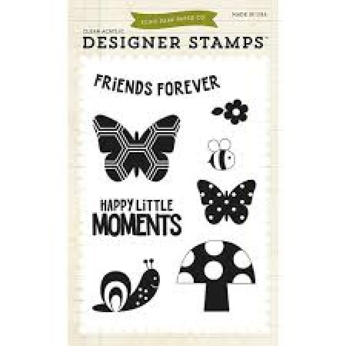 Echo Park Designer Clear Cling Stamps HAPPY LITTLE MOMENTS Scrapbooking
