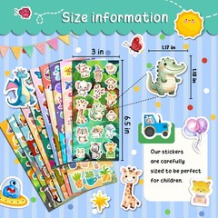800 Stickers for Kids, Cute Stickers Kids Classroom, Including Dinosaur,Animal