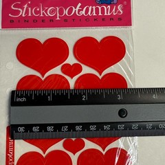 Stickopotamus Double Heart Binder Sticker Sheet Photo Safe Stickers