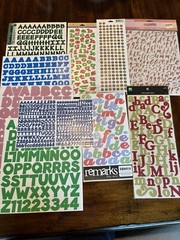 NEW Lot Of 11 Sticker Letters & Numbers For Paper Crafting