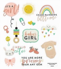 15 Precious Little One Baby Girl Scrapbook Craft Stickers