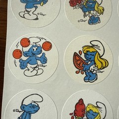 Vintage Smurfs Peyo Scratch & Sniff Stickers 12 Lot Rare Unused 1980s