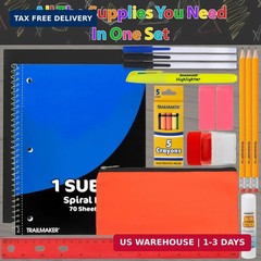 20 Piece School Supplies Pack for K-12 Back to School Supplies Bundle for School