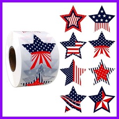 500 Pcs 4Th of July Patriotic Stickers 1.5Inch American Flag Sticker USA Fourth