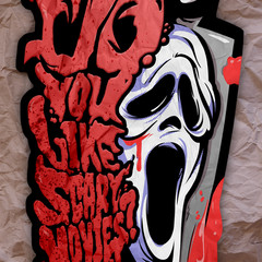 Do You Like Scary Movies Sticker Scream Horror Decal Knife Ghostface
