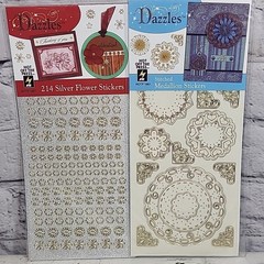 Hot Of The Press Dazzles Scrapbooking Stickers Borders Flowers Mandalas Lot Of 6