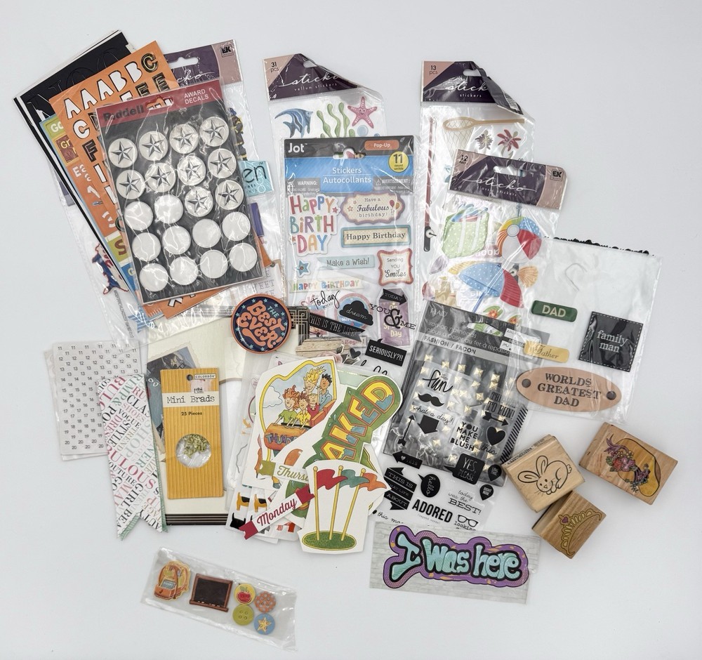 Stickers Embellishments Assortment Scrapbooking Mixed Arts & Crafts New And Used