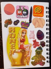 SMALL STICKERBOOK 1 HANDMADE STUCK STICKERS VINTAGE RETRO NEW