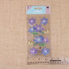 Jolee’s Purple Flowers Yellow Butterflies Dimensional Scrapbooking Stickers