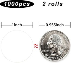 White Dot Stickers, 1 inch Blank Circle Stickers, 1000Pcs White Round Price S…