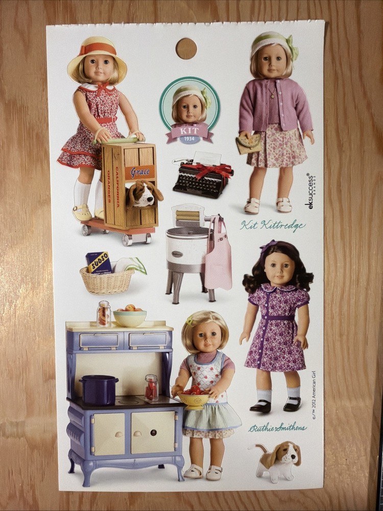 KIT American Girl Sticker Sheet Scrapbook Craft Stickers