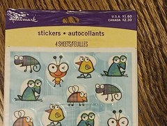Vintage Hallmark Animal Bugs Duck Frog Insect Sticker Pack New 4 Sheets