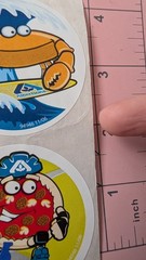 Vintage Stickers Albertsons Grocery Store Banana Cookie Skateboard Pizza Lot 4