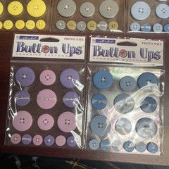 Sticko Button Ups Adhesive Buttons 5 packages different colors
