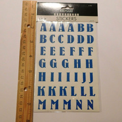 Keepsake Essentials Stickers Lot 2 Sheets Package ~ABC Blue Uppercase Letters~