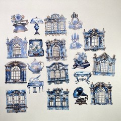 French Palace Window Furniture Cardstock Die Cuts Junk Journal Collage Scrapbook