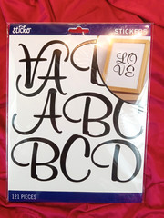 PEEL & STICK Sticko Alphabet Stickers 121/Pkg-Script – Extra Large 2.75″ LETTER