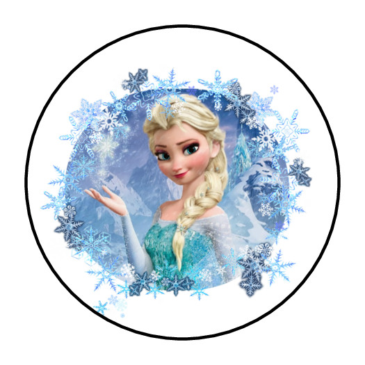 30 ELSA STICKERS ENVELOPE SEALS LABELS 1.5″ ROUND FROZEN CUSTOM MADE