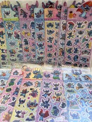 Stitch Stickers 8 Sheets! Over 100 pc Characters Stitch, LILO, Crafting Glitter