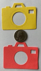 CAMERA Die-Cuts(6pc)Approx.2-1/2″x 1-1/2″Flash•Pictures•film•Portrait•Say Cheese