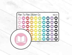 1483-12 Books Icon Planner Stickers.