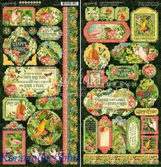 Graphic 45 Lost In Paradise Sticker Set 2 12×6 sheets