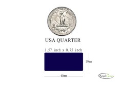 Rectangle Sticker Black Colored File Stickers 1.57 inch x 0.75 inch (40mm x 1…