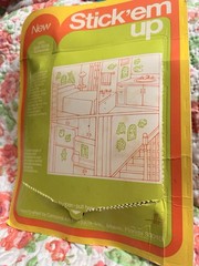Vintage Stick’em Up Self-Stick Animal Wall Mount Memo Pad with Girl Figurine NOS