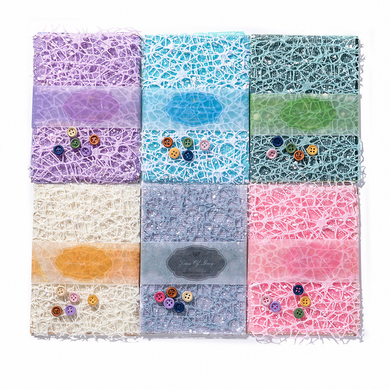 26Pcs Mixed Materials Paper Lace Set Scrapbook Junk Journal Card Crafts DIY Art