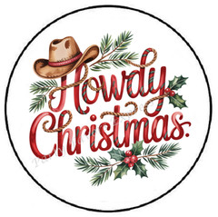 HOWDY CHRISTMAS WESTERN ENVELOPE SEALS LABELS STICKERS PARTY FAVORS