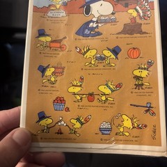 NIP Ambassador Snoopy Woodstock Peanuts Thanksgiving Stickers 4 Sheets Vintage