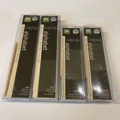 4-Making Memories Simply Stated Rub On Large / Small Black Alphabet Sets. NEW!!