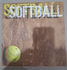 T-Ball, Softball…Batter Up scrapbook paper 12×12 sheets-4 Printed-1 Letters