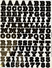 BLACK 3/4” ALPHABET Stickers(2 sheet)Making Memories•Letters •Numbers•Words•