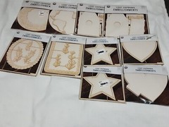 P13 Light Chipboard Embellishments Bundle 10assorted medium & large sizes