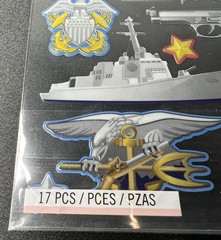 Navy Marine Armada Stickers Military USA Ship Eagle Helicopter Anchor 17 Pcs