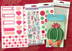 #854 – LOT OF 3D FLAT & GEMSTONE STICKERS – JOLEE’S LG CACTUS FOREVER IN TIME