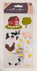 Farm Animals Barn Cow Pig Sheep Chicken Chicks Scrapbooking Stickers By Sticko