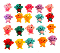 Lot of 20 Multicolor Little Girl Monkey Flatbacks For Crafting – NEW (#29)