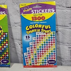 Trend Super Shapes Stickers Colorful Stars Lot Of 2 Packs – 1300 Each