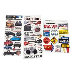 Creative Imaginations Scrapbook Stickers Set Ford Trucks Rock N Roll Road Trip