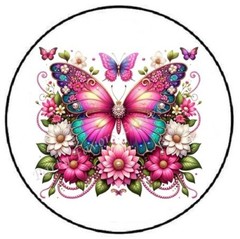 PINK JEWELED BUTTERFLY ENVELOPE SEALS LABELS STICKERS PARTY FAVORS