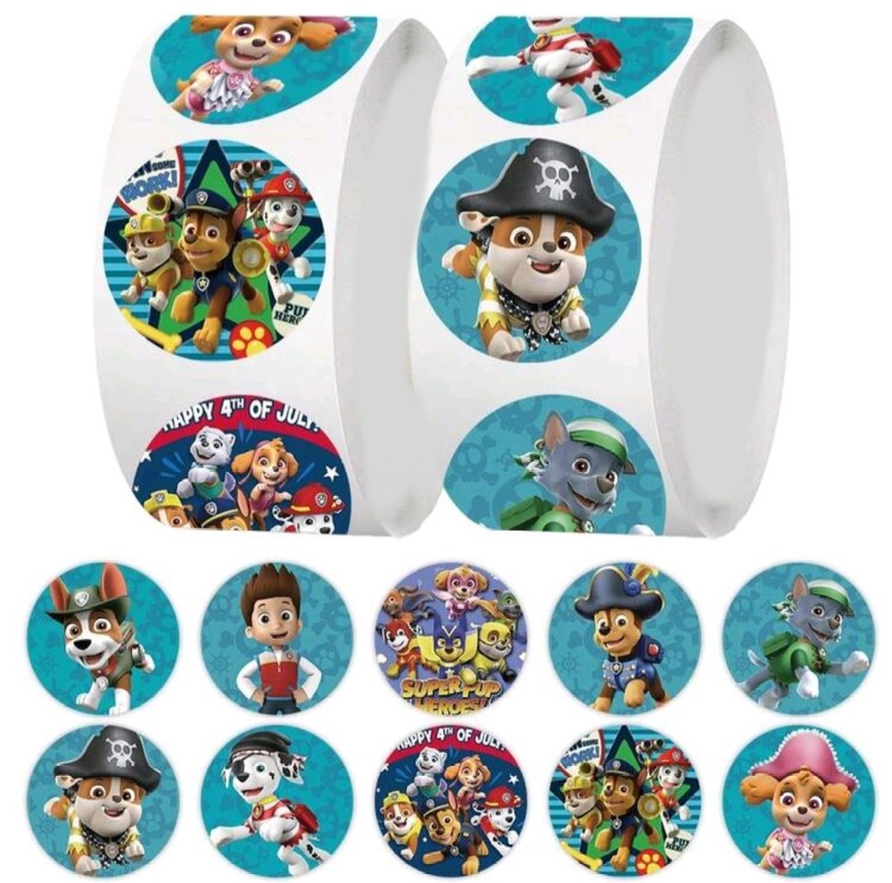 100 PAW PATROL ASSORTED 1″ STICKERS LABELS SEALS PARTY FAVOR GIFT MOVIE NICK