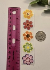 20 Tropical Flower Stickers/Hawaiian Flower Stickers/Summer Flower Stickers