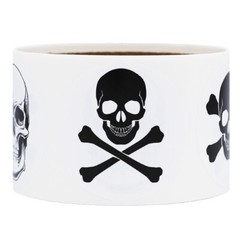 Skull and Crossbones Stickers | 2″ Inches Round – 100 Pack | Pick One Color